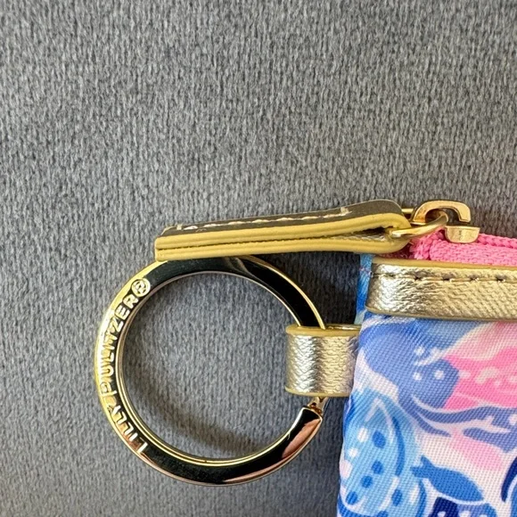 Lilly Pulitzer Vibrant Blue and Pink Pouch - Picture 4 of 8